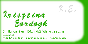 krisztina eordogh business card